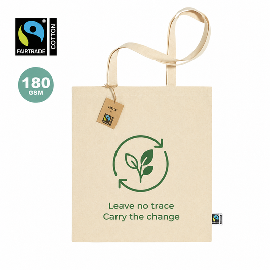 Shopper Fairtrade in Cotone – Leave No Trace, Carry the Change