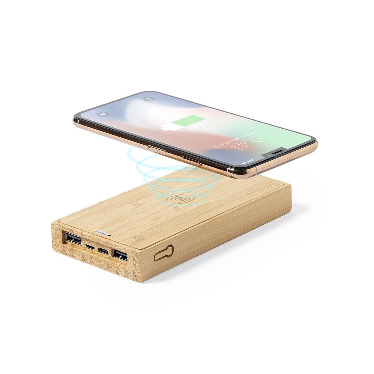 Power Bank Solare in Bambù 10.000 mAh